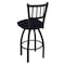 Holland Bar Stool Co 25" Swivel Counter Stool, Black Wrinkle, Canter Twilight Seat 81025BW002 - alternate 3
